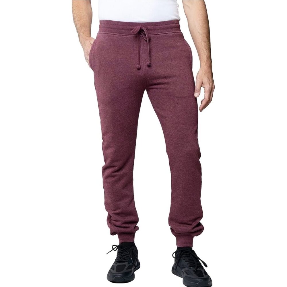 NEW! Lazer Mens Burnout Drawstring Fleece Jogger Pants‎ XXL Cotton Blend Relaxed